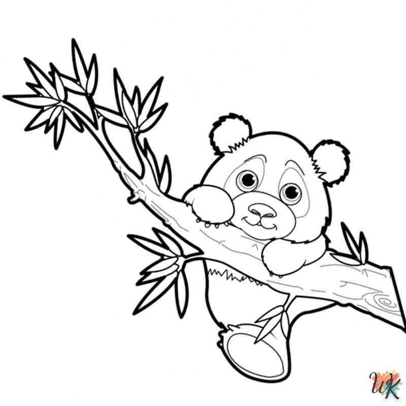 image de coloriage Panda  pour enfant