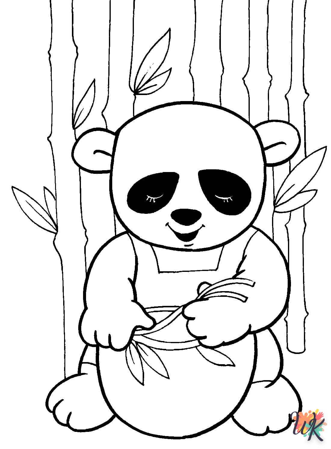 coloriage Panda  à imprimer pour enfant de 8 ans