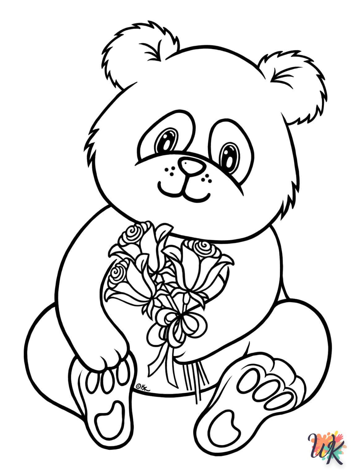 coloriage Panda  bebe à imprimer