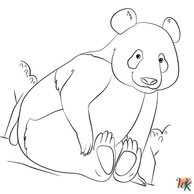 coloriage Panda  pour enfant de 2 ans