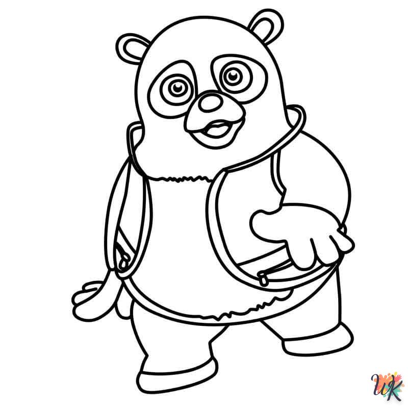 coloriage Panda  de noël gratuit à imprimer en ligne