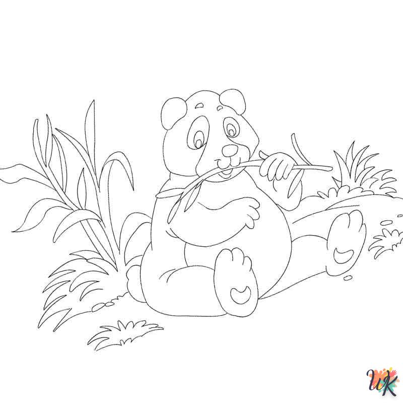 coloriage Panda  pour lutter contre le stress