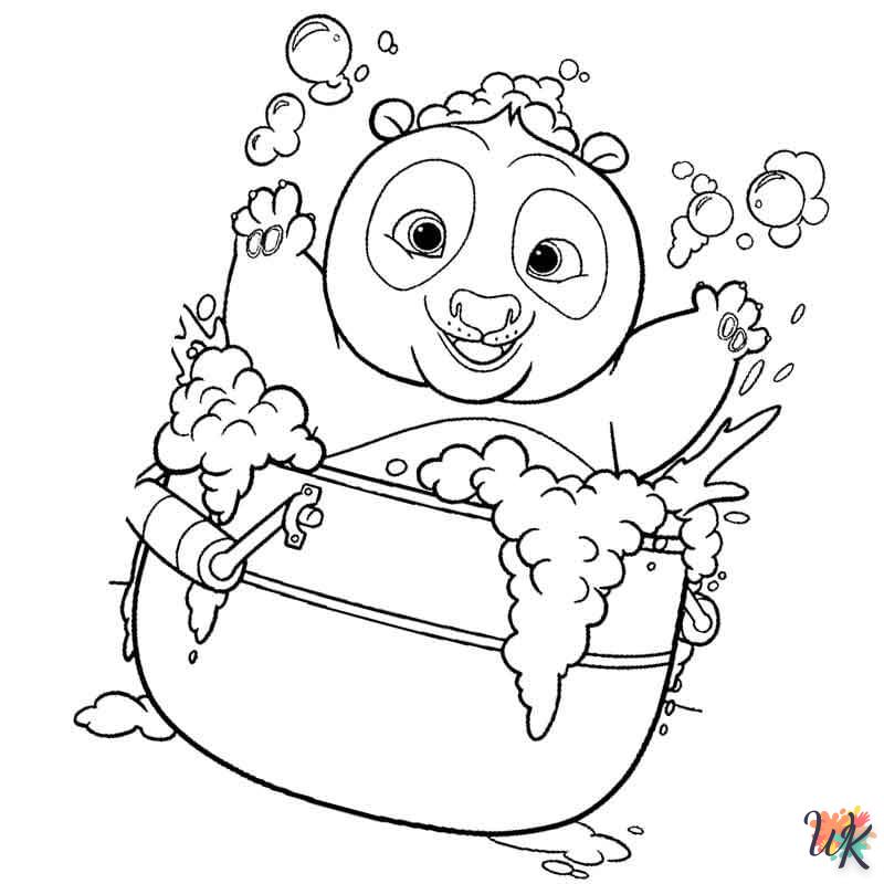 coloriage Panda  educatif pour enfant