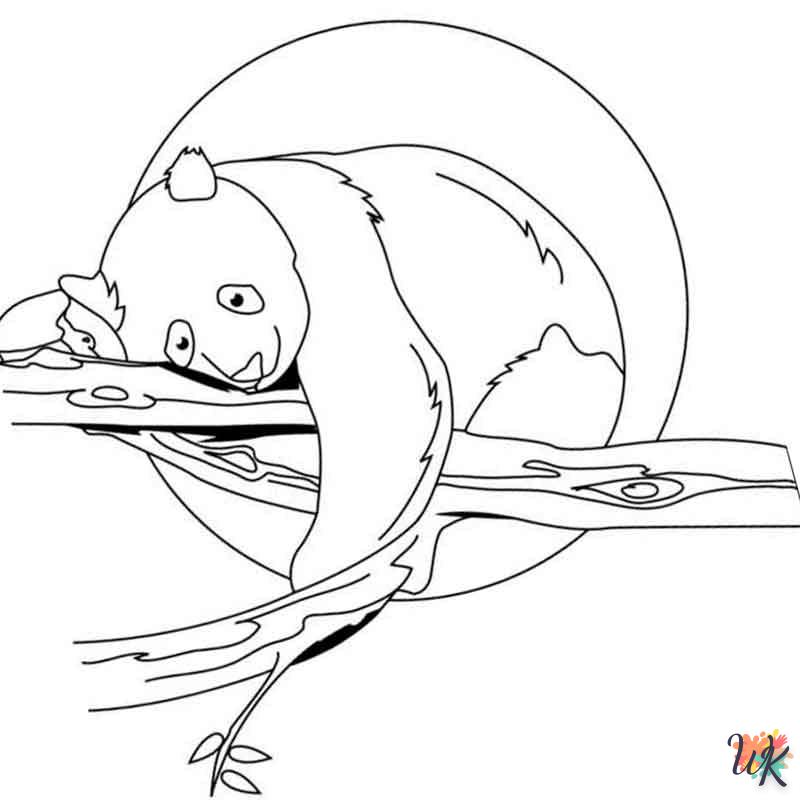 coloriage Panda  enfant à imprimer gratuit