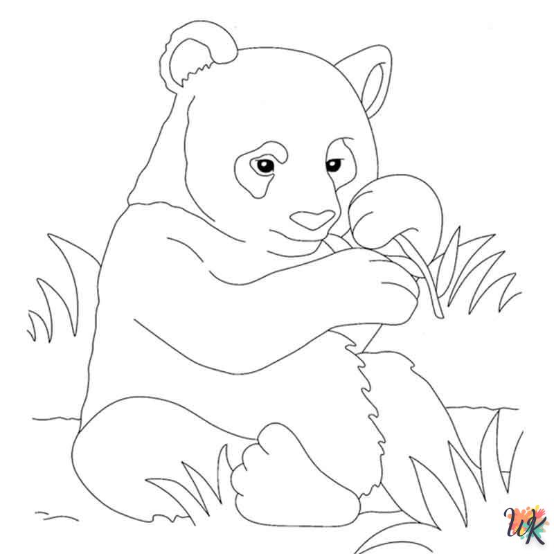 coloriage Panda  a imprimer pour enfant de 4 ans