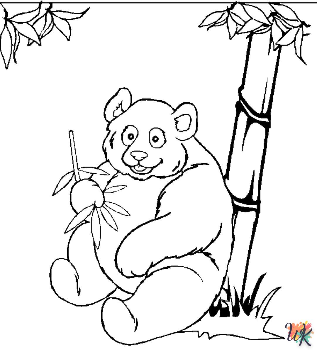 coloriage Panda  à imprimer pour enfant de 8 ans