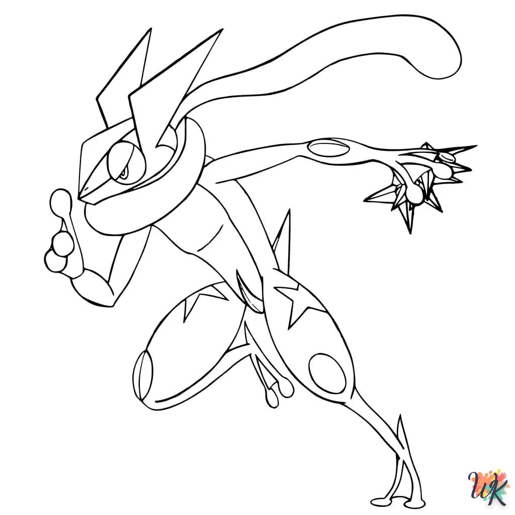 coloriage Pokémon Greninja  pour bebe a imprimer