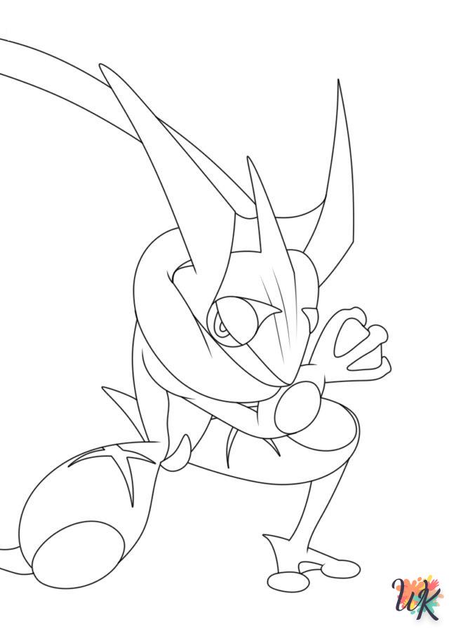 coloriage Pokémon Greninja  educatif pour enfant