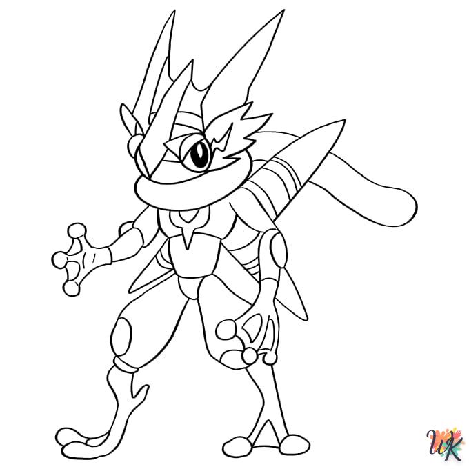 coloriage Pokémon Greninja  enfant 4 ans a imprimer