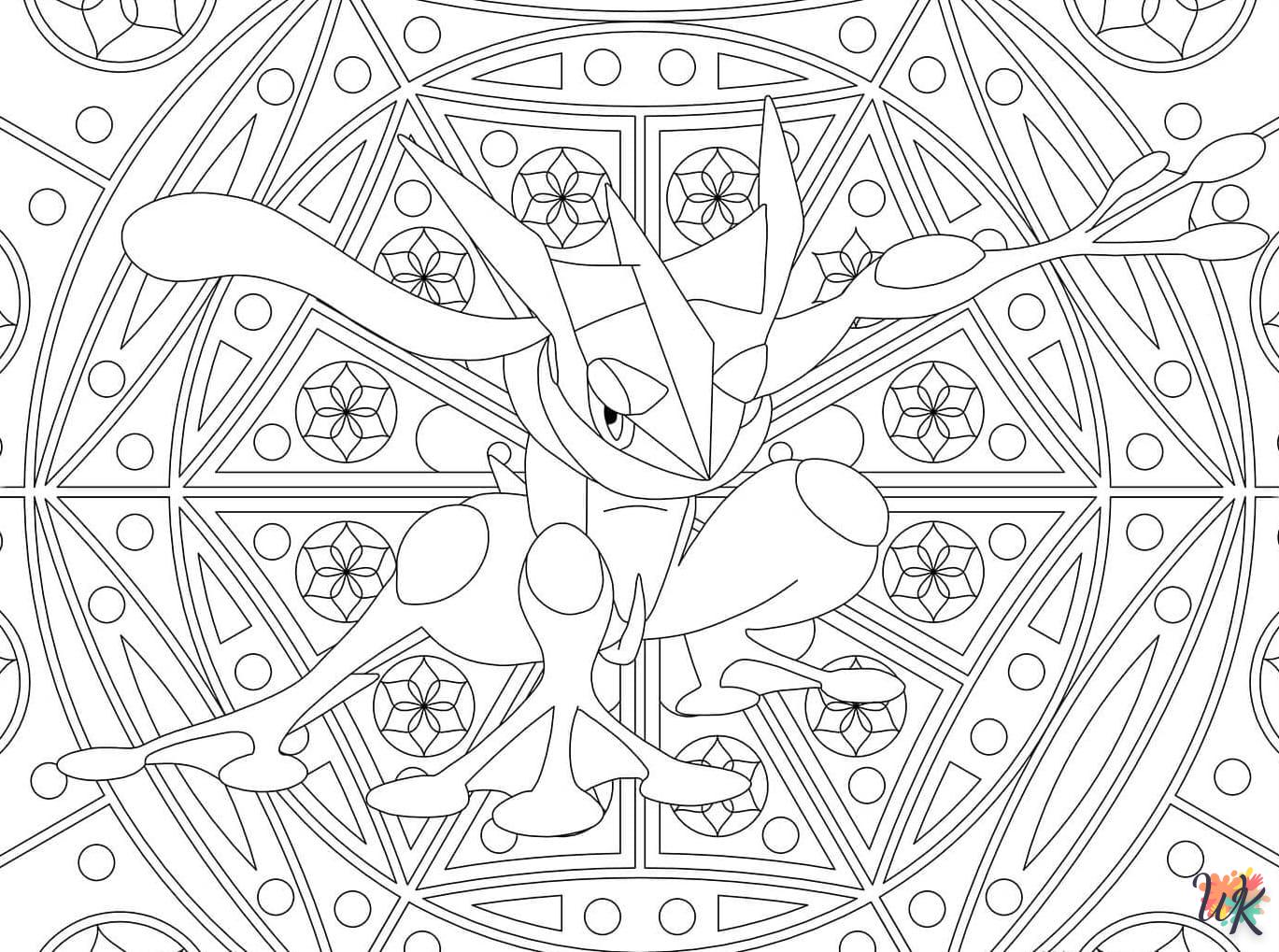 coloriage Pokémon Greninja  à imprimer pour enfant de 4 ans