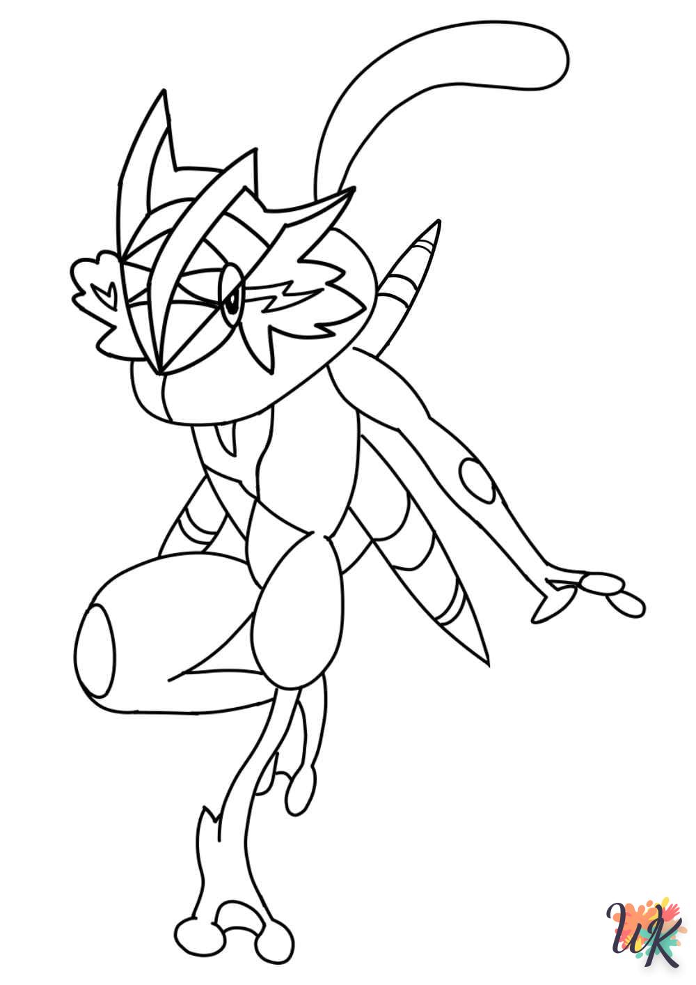 coloriage Pokémon Greninja  licorne en ligne gratuit à imprimer