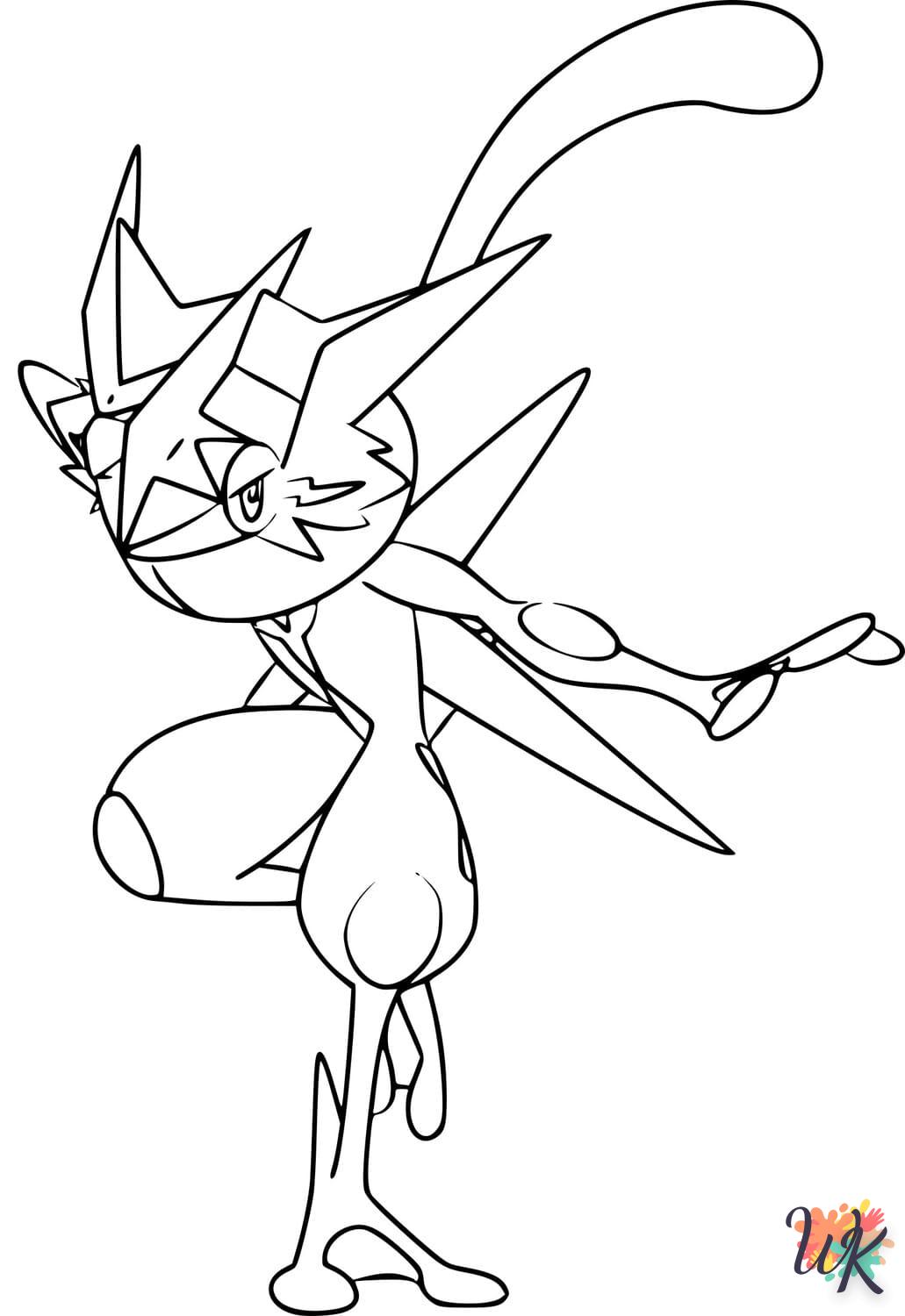 coloriage Pokémon Greninja  bebe à imprimer gratuit