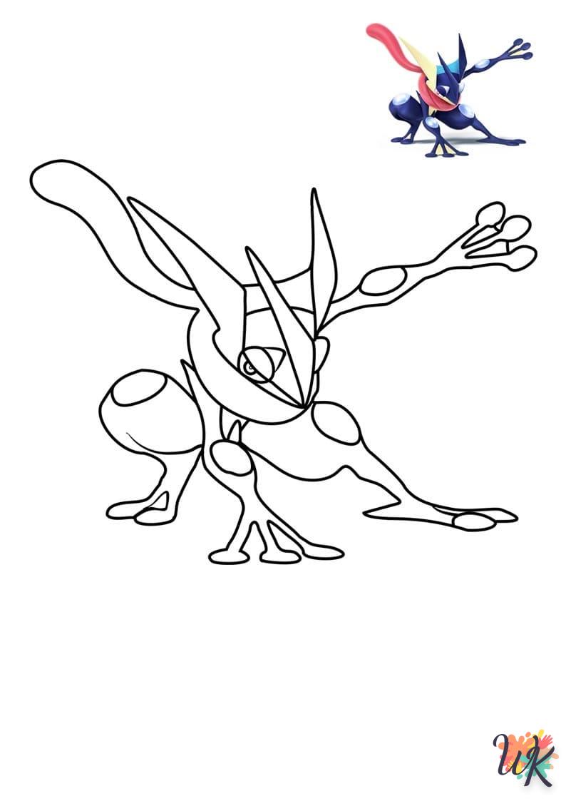 coloriage Pokémon Greninja  à imprimer pour enfant de 8 ans