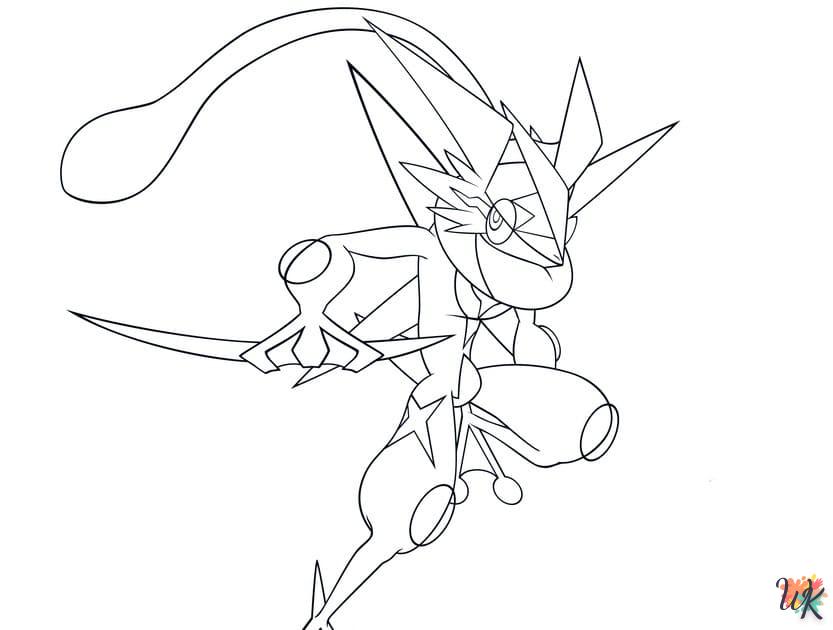 coloriage Pokémon Greninja  pour enfants à imprimer