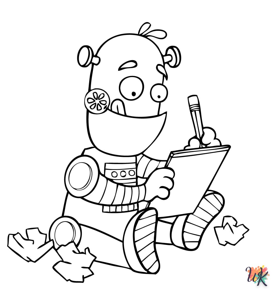 coloriage Robot  et decoupage a imprimer gratuit