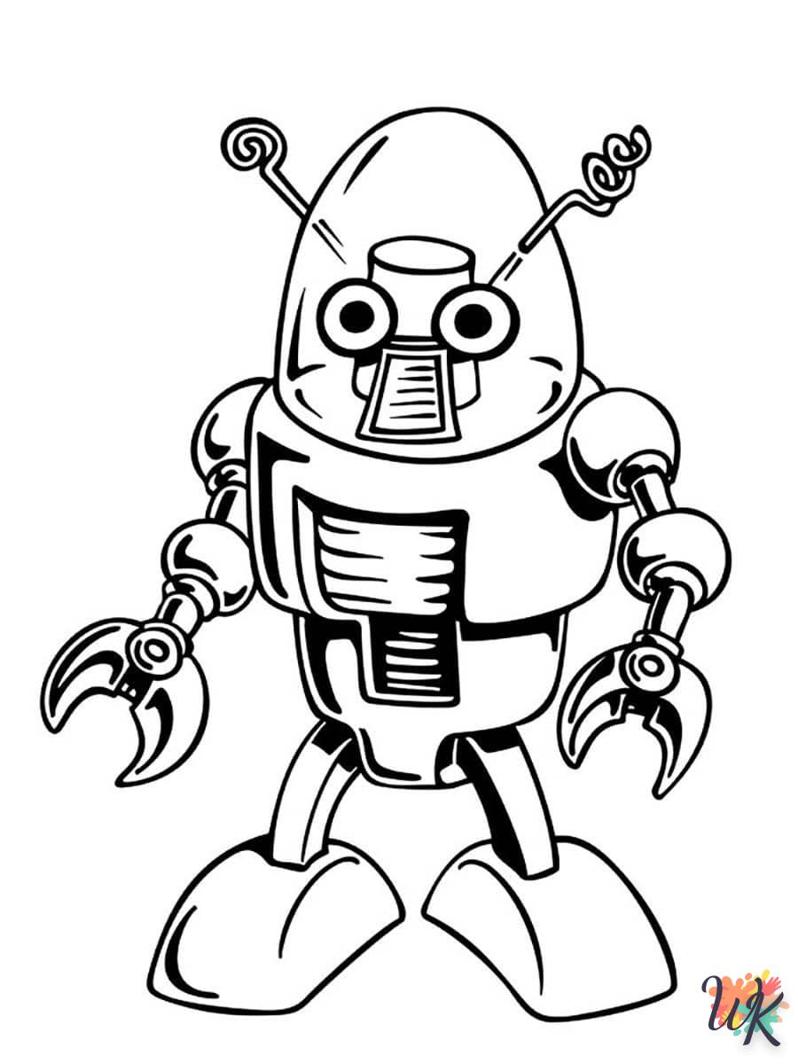 coloriage Robot  à imprimer kawaii