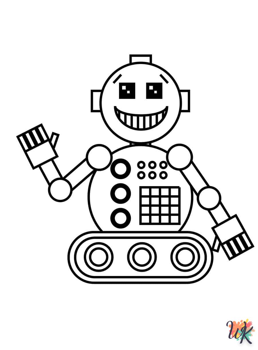 coloriage Robot  et decoupage a imprimer gratuit