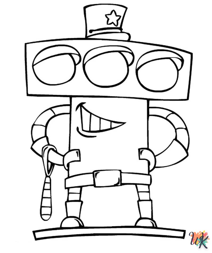 coloriage Robot  enfant 7 ans a imprimer