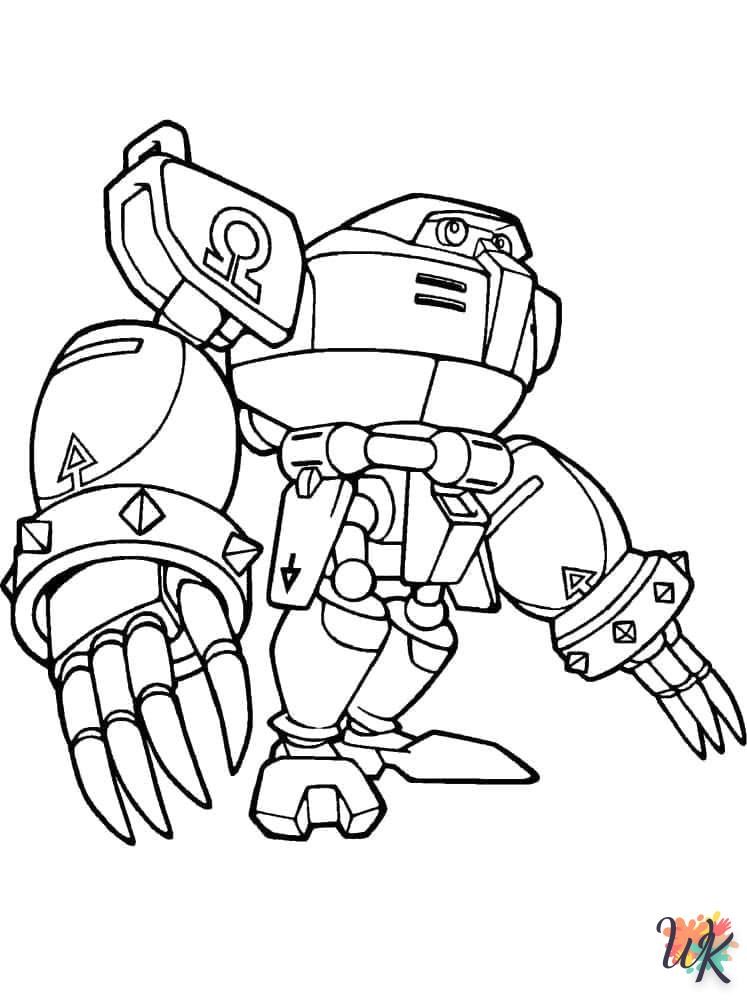 coloriage Robot  et decoupage a imprimer gratuit