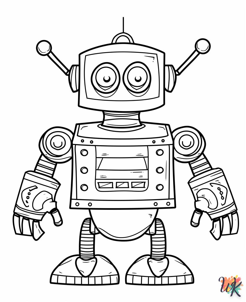 coloriage Robot  à imprimer pour enfant de 7 ans