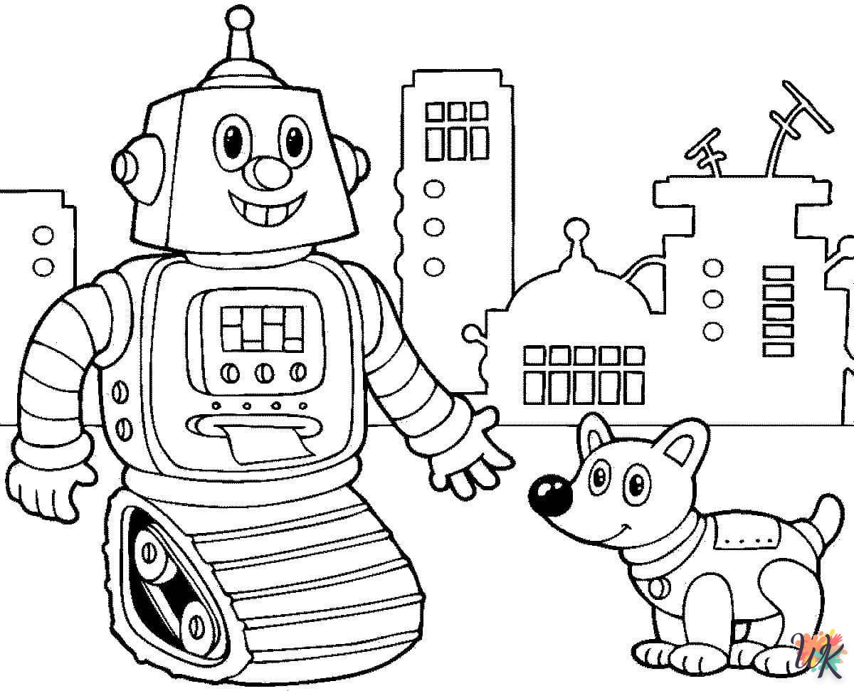 imprimer coloriage Robot  pour enfant