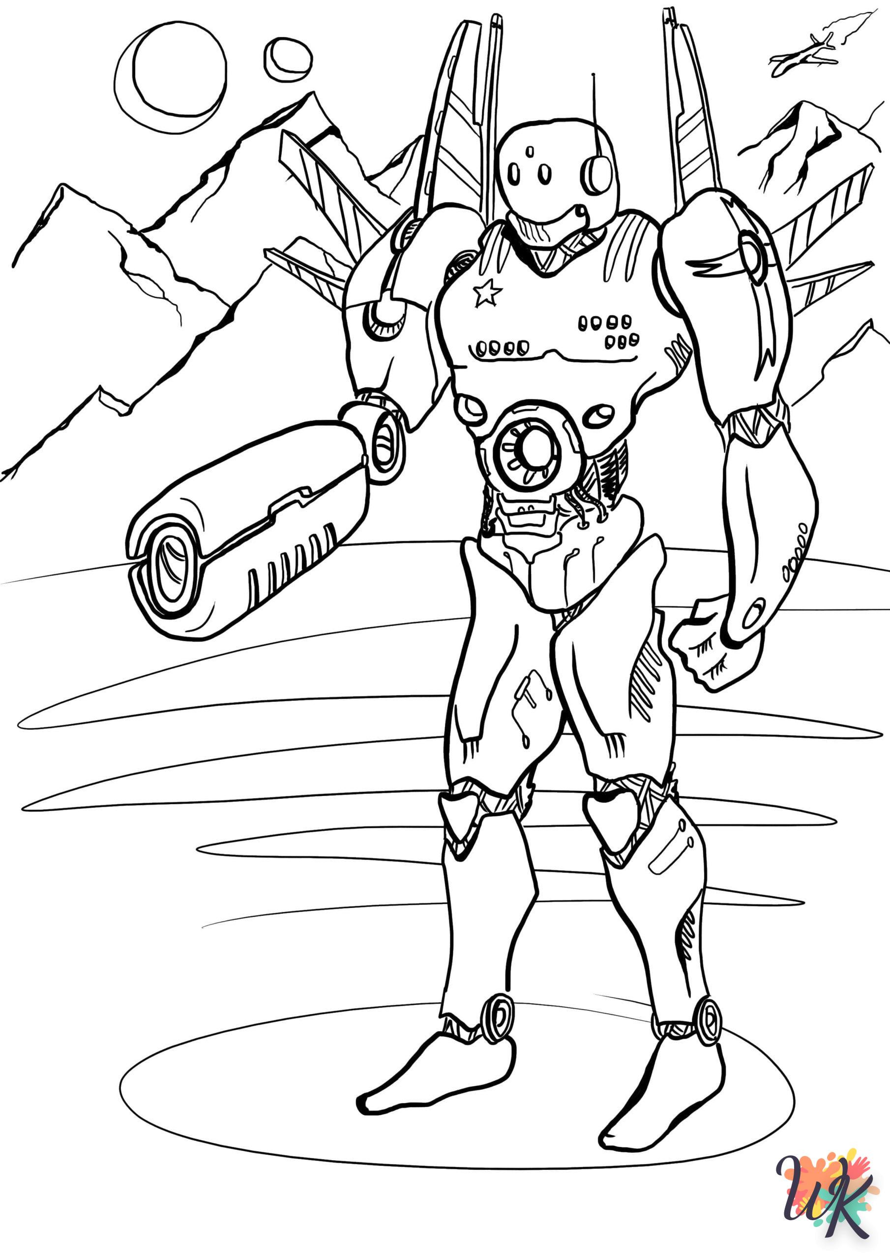 imprimer coloriage Robot