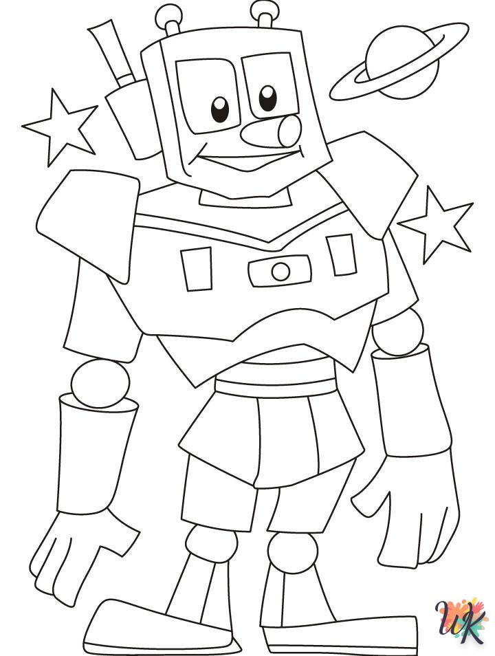 coloriage Robot  enfant 5 ans à imprimer