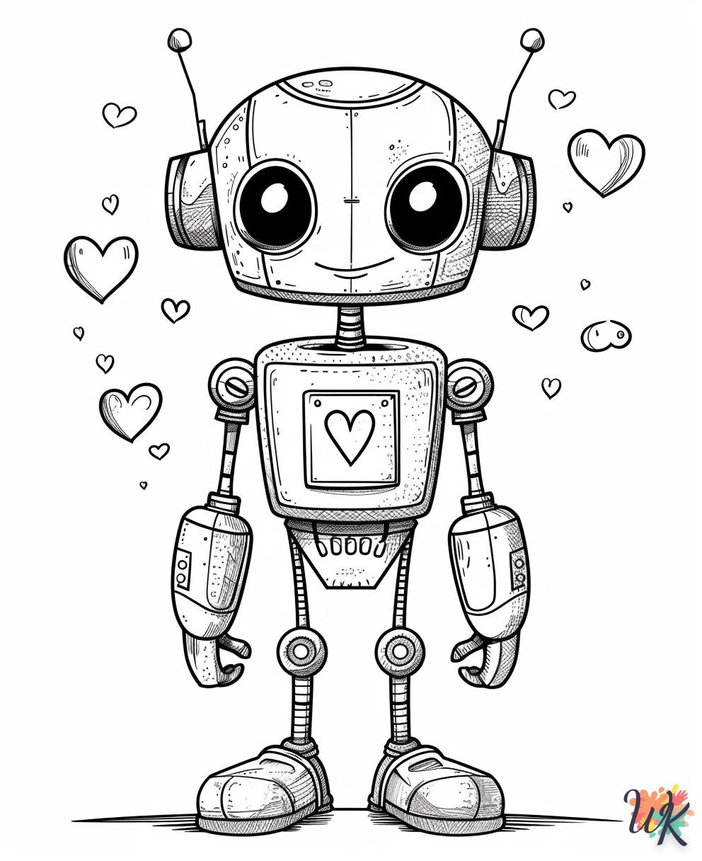 coloriage Robot  enfant 3 ans a imprimer