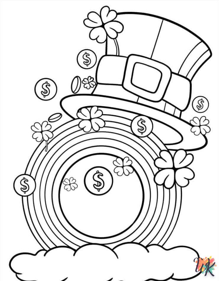 coloriage Saint Patrick  et decoupage