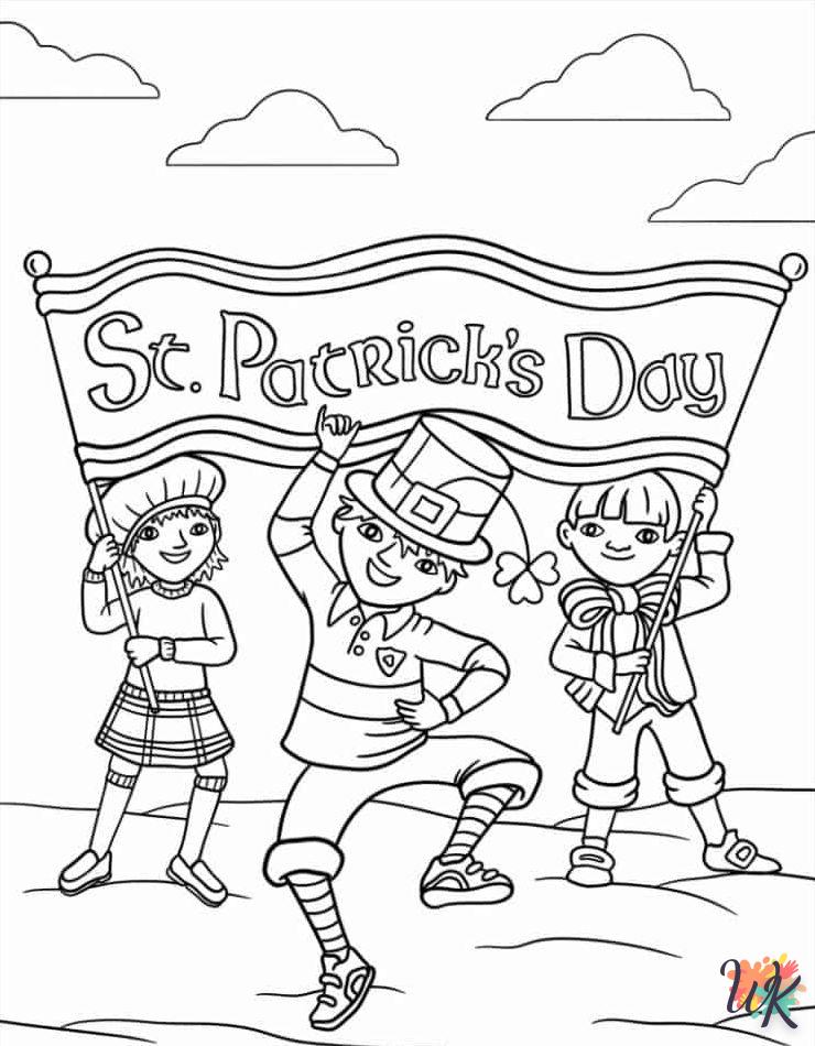 coloriage Saint Patrick  sonic en ligne gratuit à imprimer