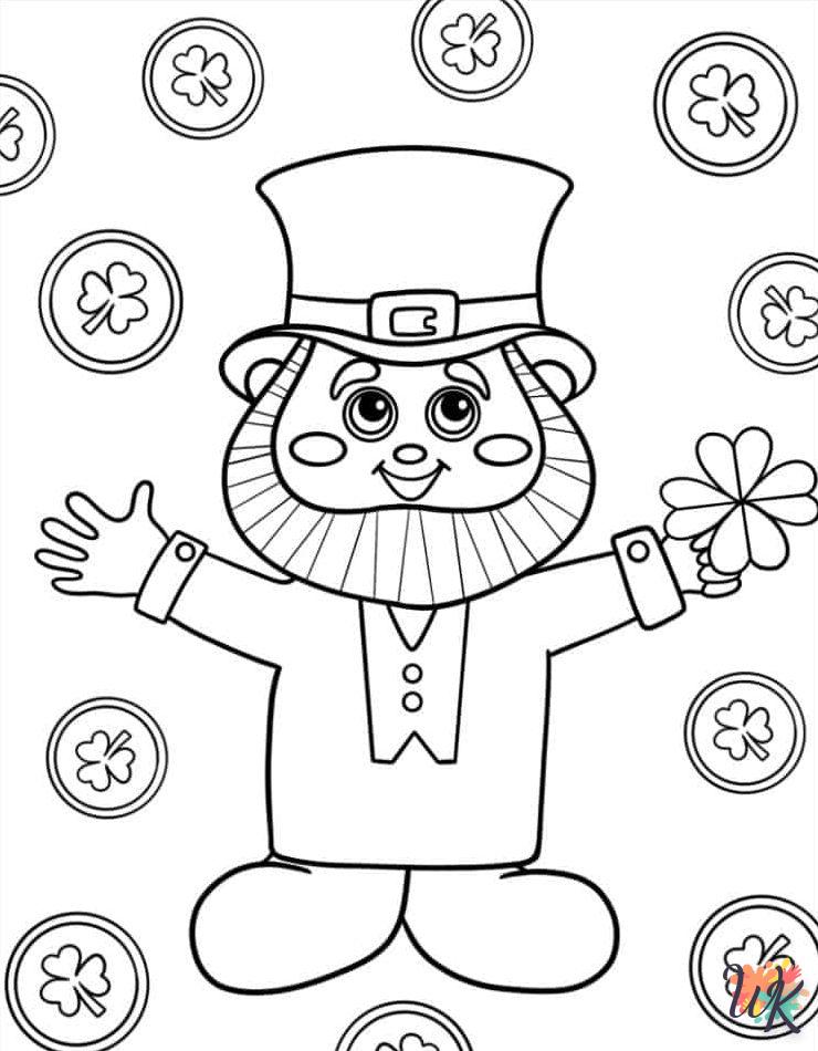 coloriage Saint Patrick  à imprimer pour enfant de 9 ans