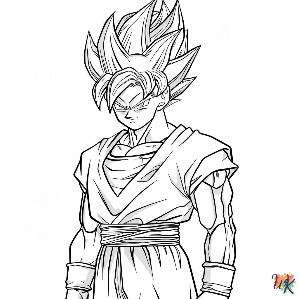 coloriage Sangoku  et dessin a imprimer