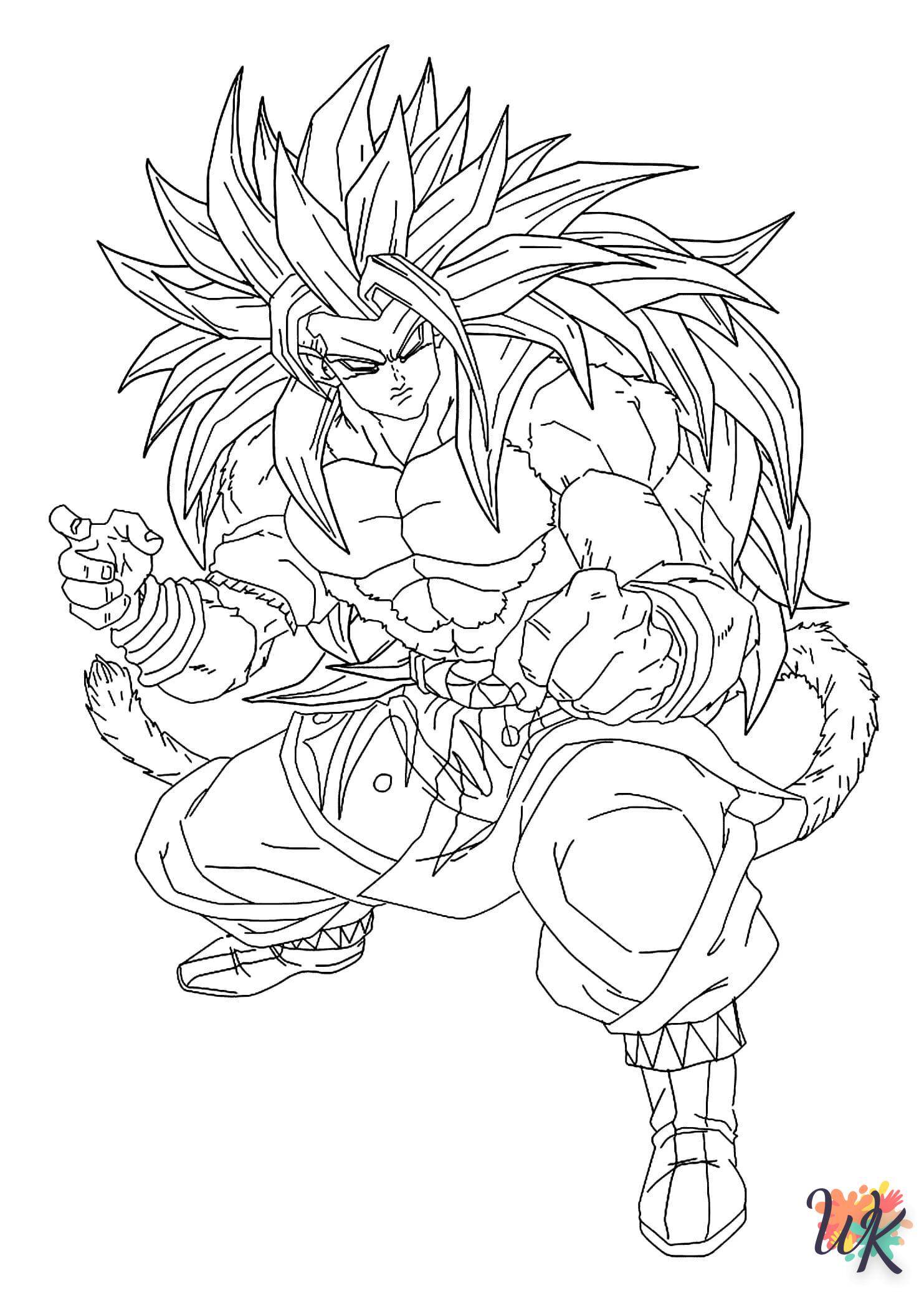 coloriage Sangoku  pour enfant a imprimer