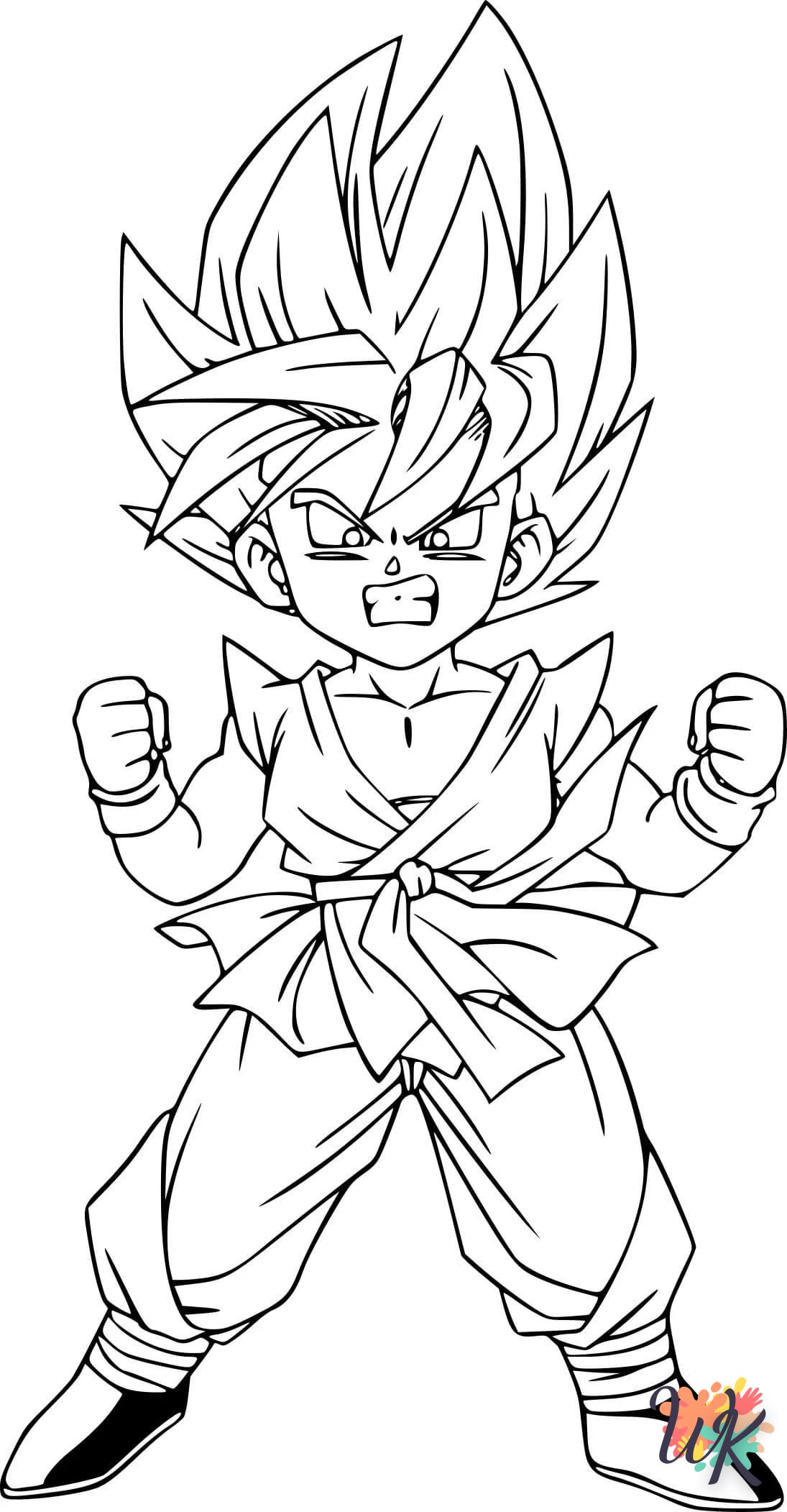 image pour coloriage Sangoku  enfant