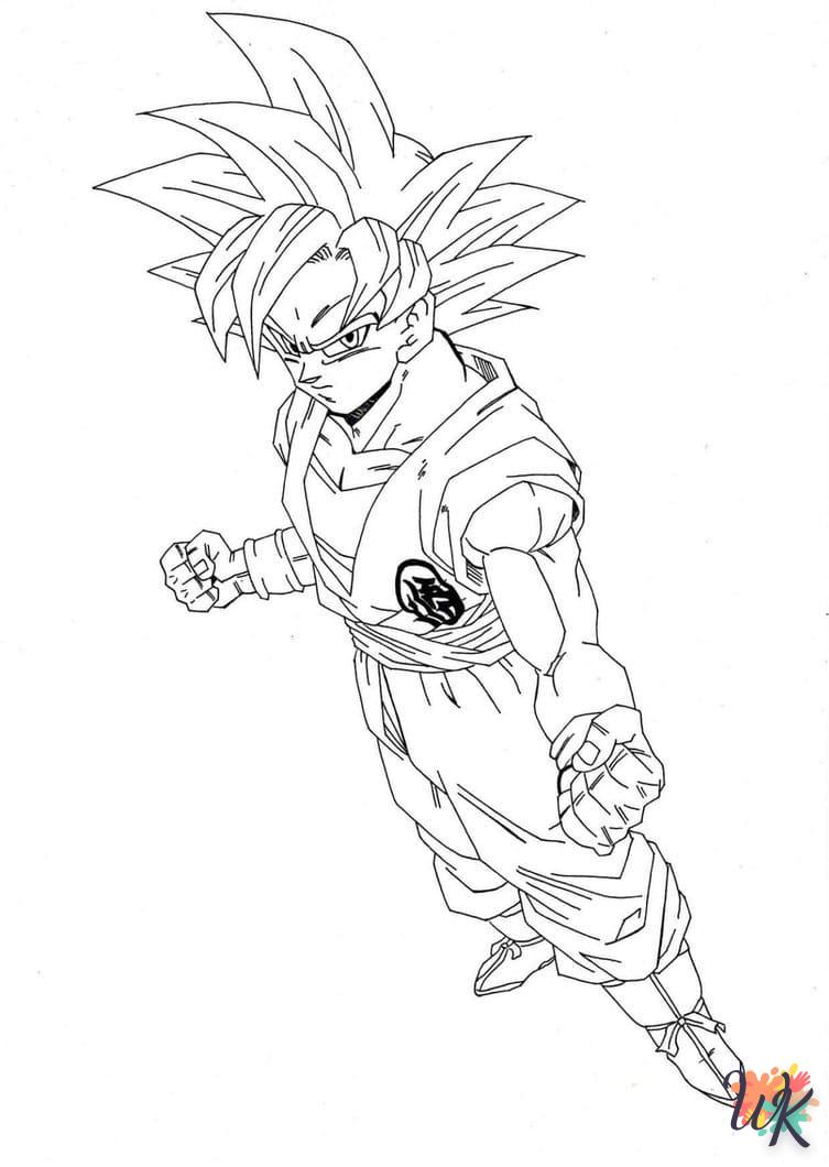 coloriage Sangoku  à imprimer pour enfant de 6 ans