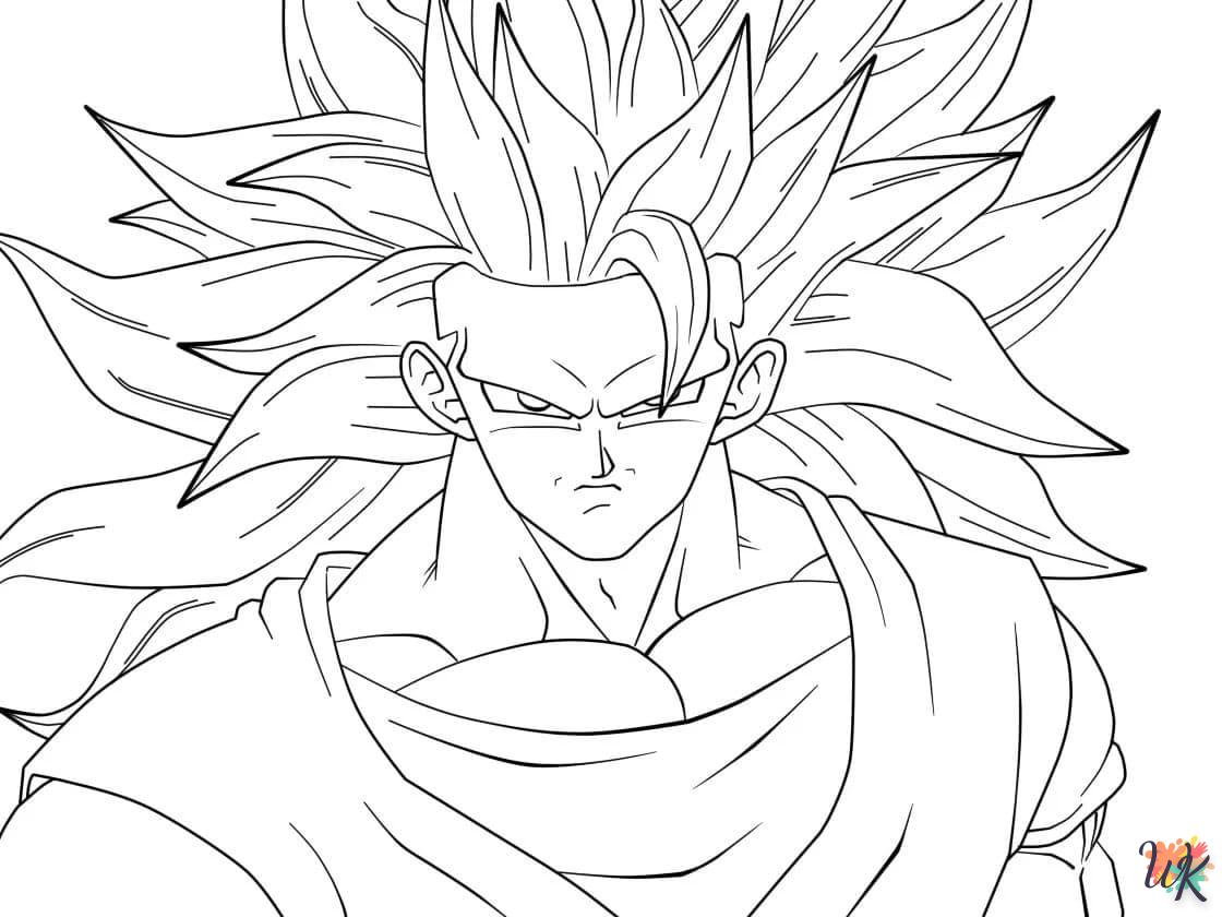 coloriage Sangoku  à imprimer pour enfant de 9 ans