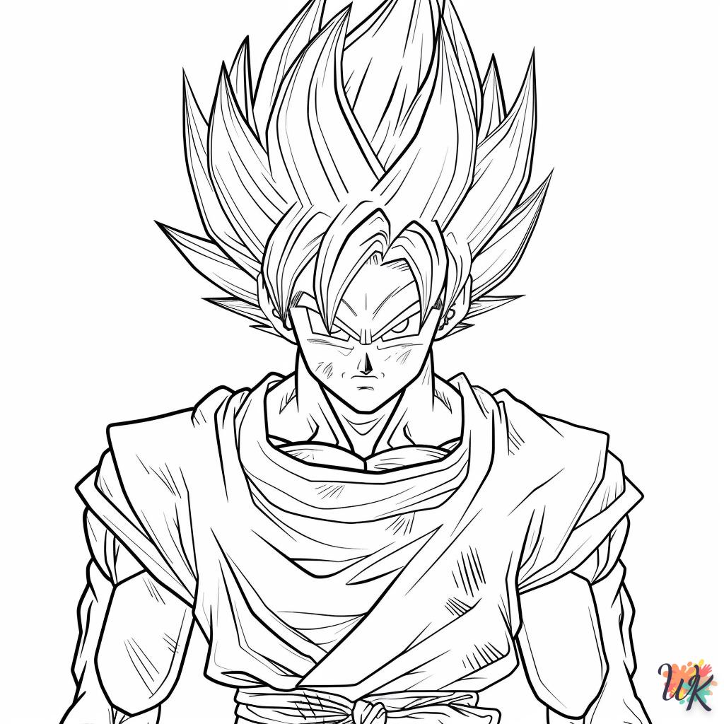 coloriage Sangoku  à imprimer pour enfant de 4 ans