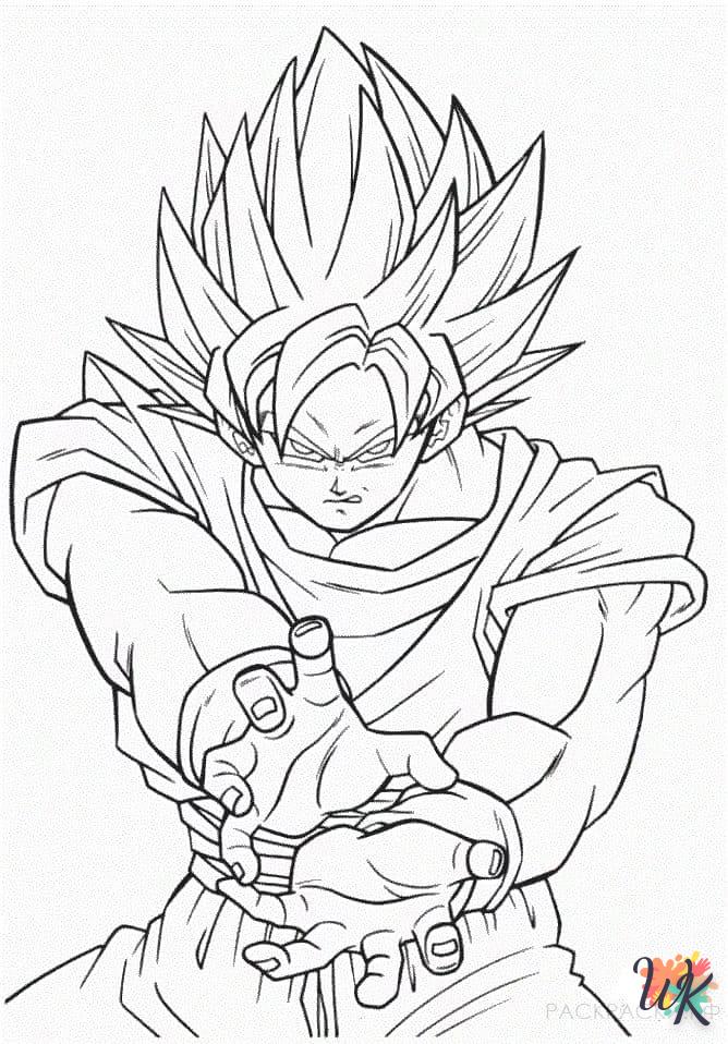 coloriage Sangoku  magique à faire en ligne