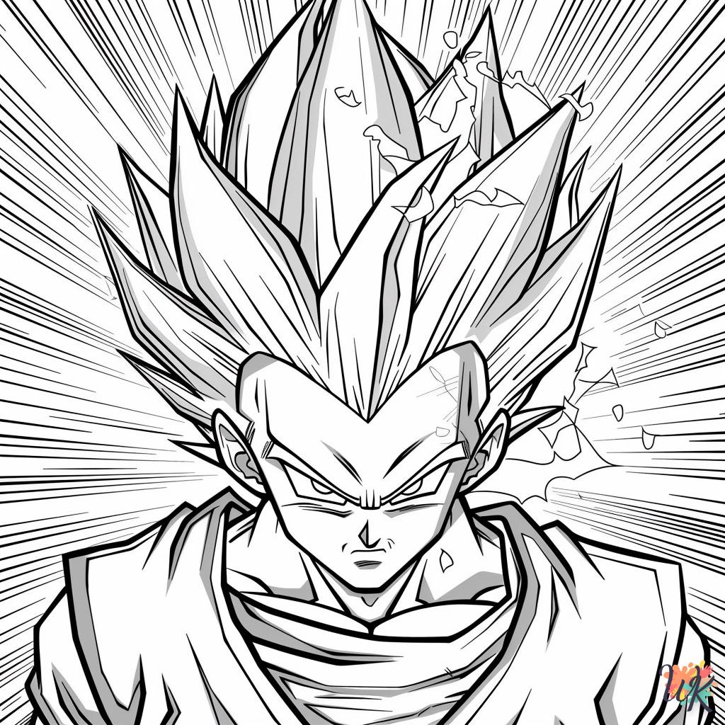 coloriage Sangoku  automne en ligne gratuit à imprimer