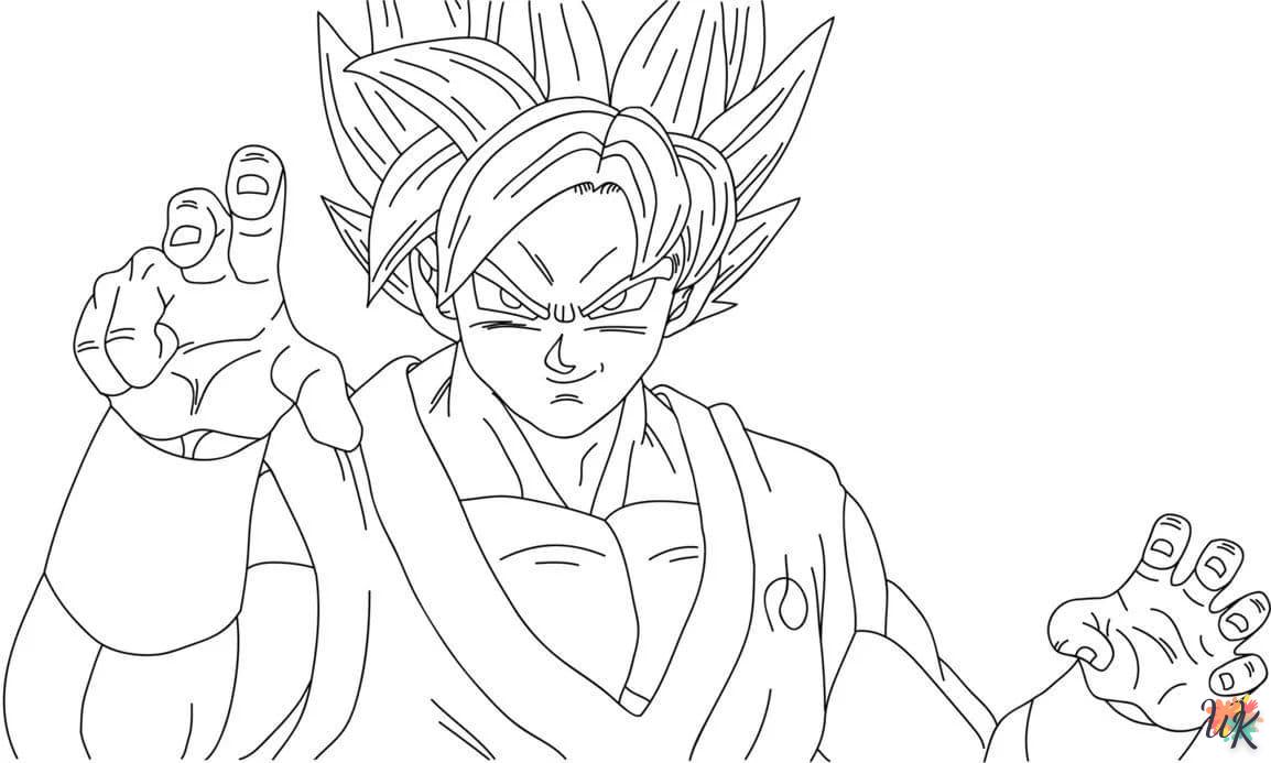 coloriage Sangoku  a colorier en ligne gratuitement