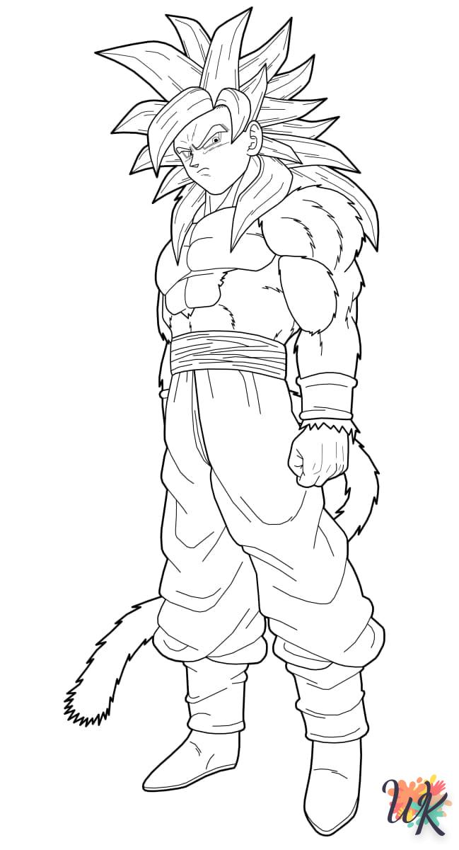 coloriage Sangoku  sonic en ligne gratuit à imprimer