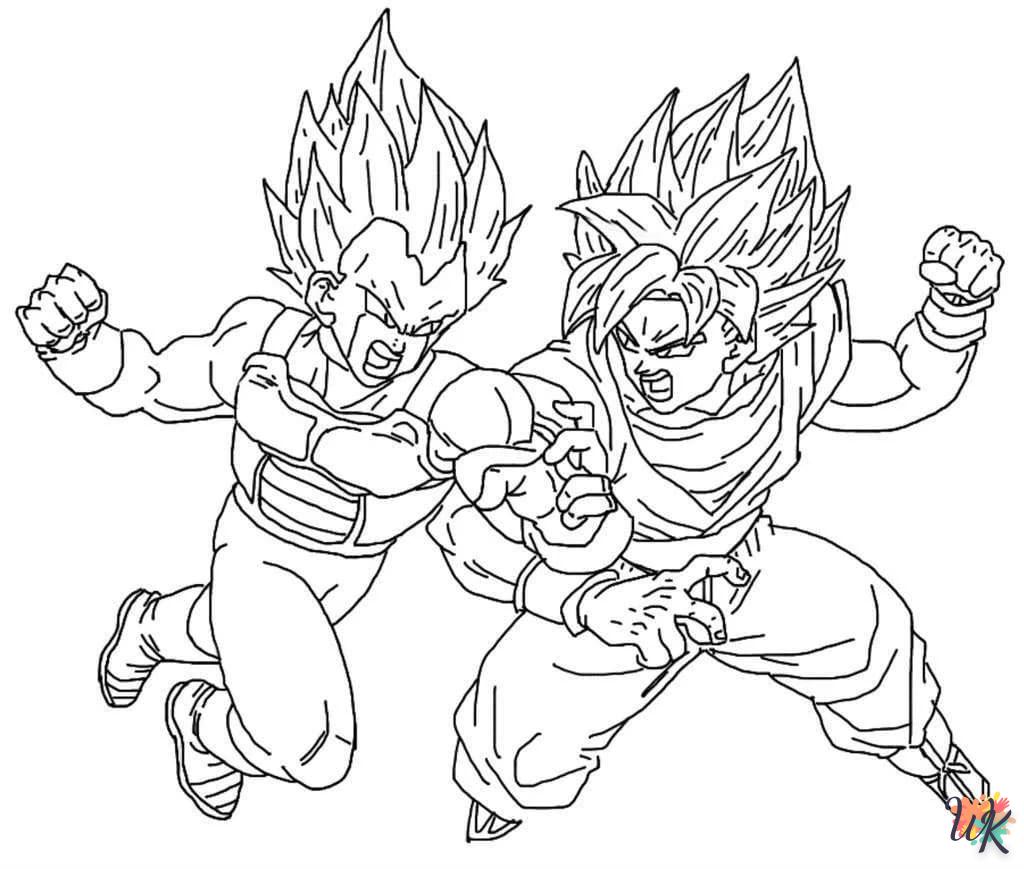 coloriage Sangoku  a colorier en ligne