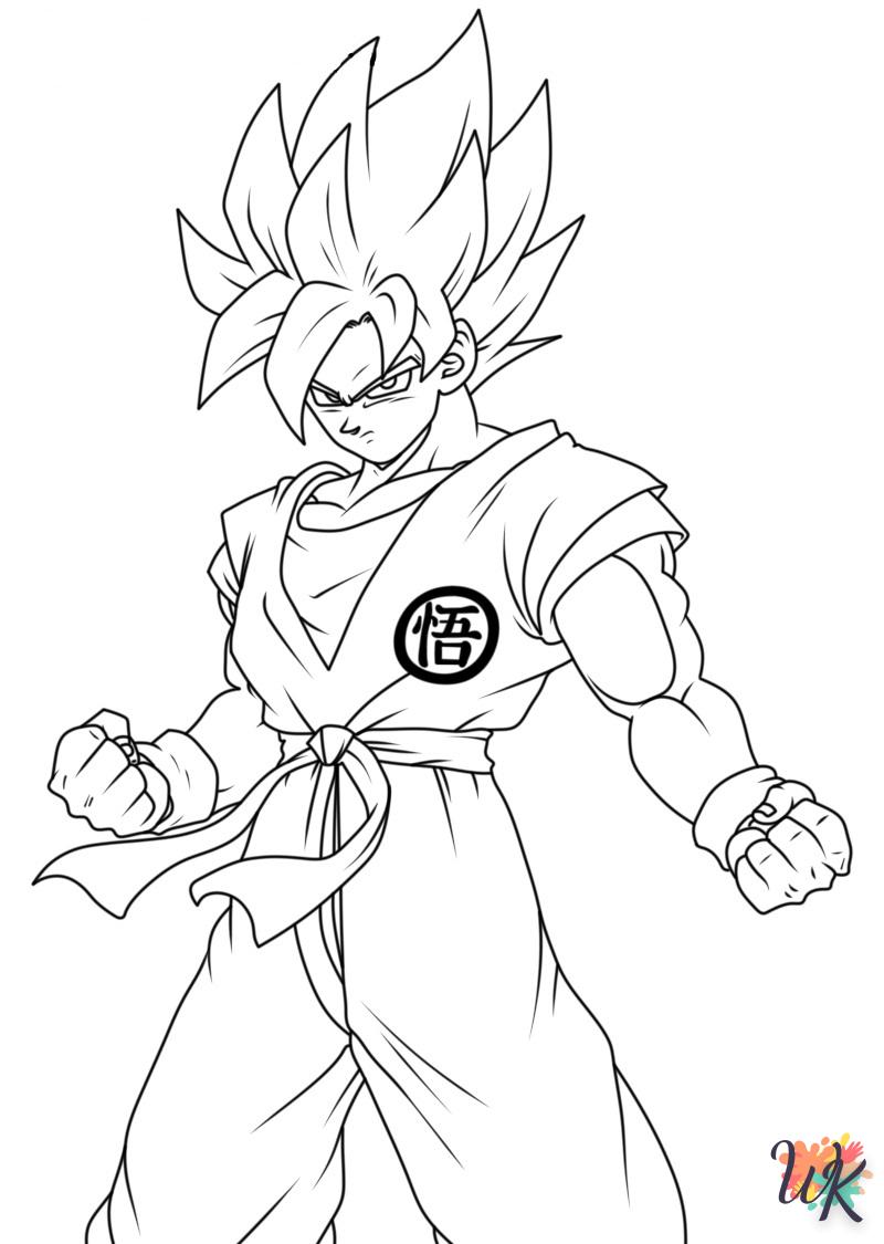 coloriage Sangoku  à imprimer pour enfant de 6 ans