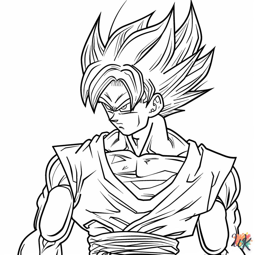 coloriage Sangoku  gratuit pour enfants