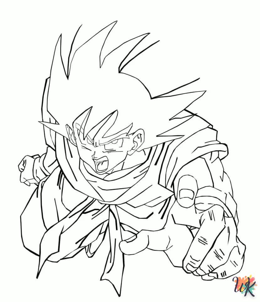 image de coloriage Sangoku  pour enfant