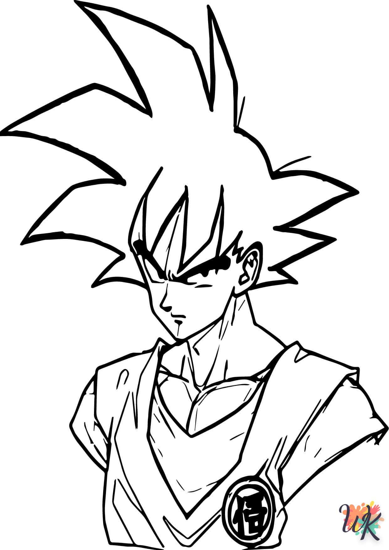 coloriage Sangoku  enfant 7 ans a imprimer