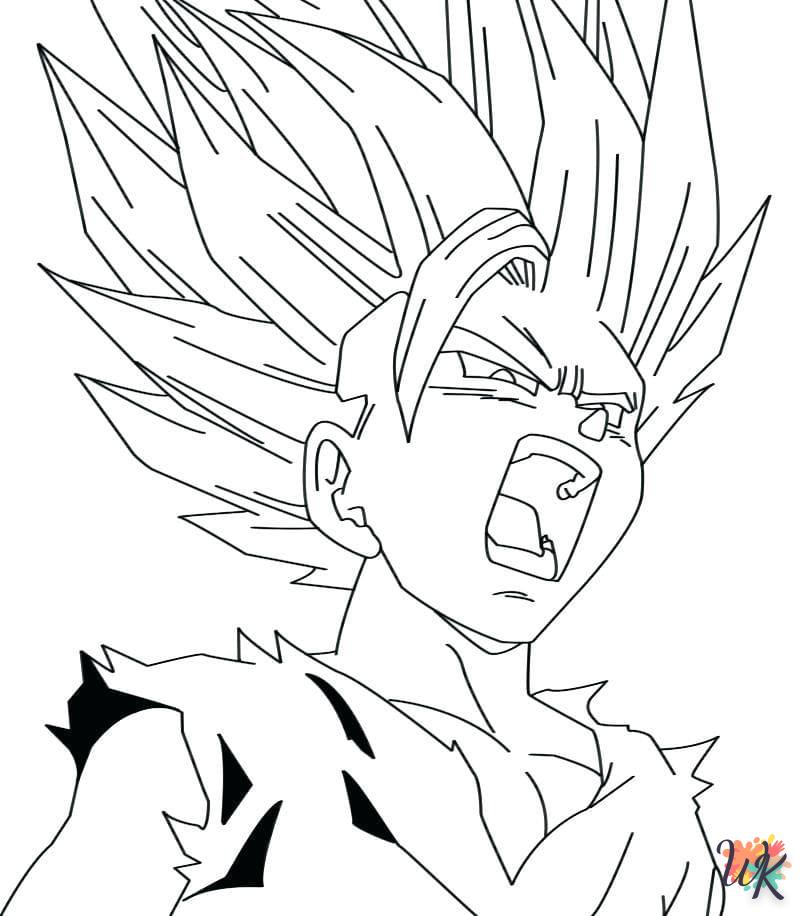 coloriage Sangoku  et découpage à imprimer