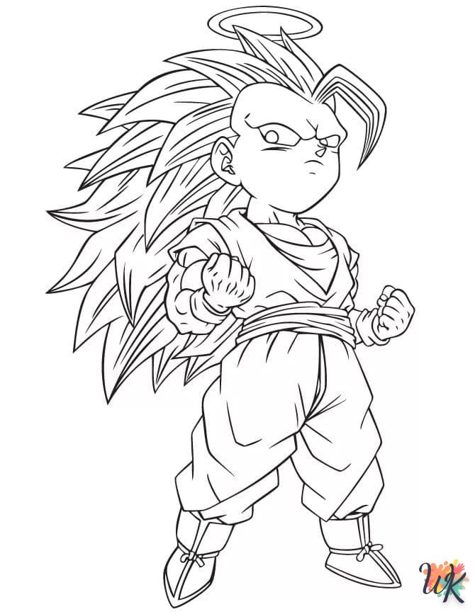 coloriage Sangoku  à imprimer pour enfant de 7 ans