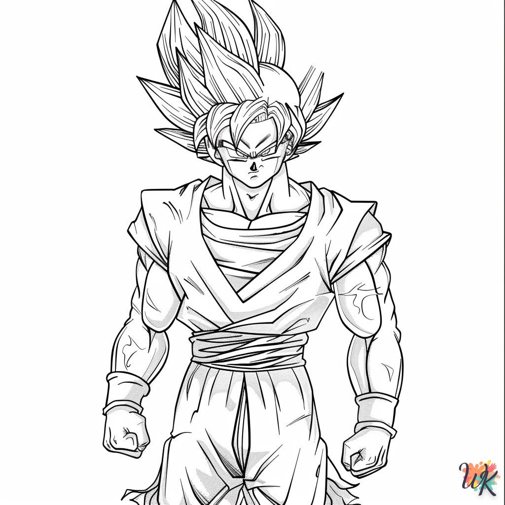 coloriage Sangoku  a imprimer enfant 5 ans