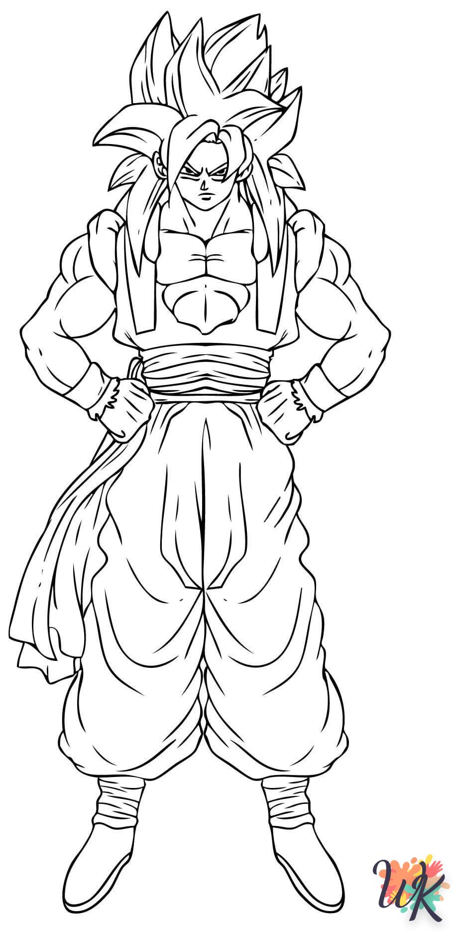 coloriage Sangoku  magique à faire en ligne